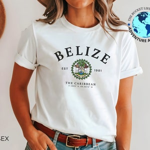 Belize t-shirt, Belize pamiątka, Belize prezent, Belize unisex t-shirt, Belize styl koszula, karaibska koszula