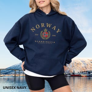 Noorwegen hoodie, Noorwegen shirt, Norge Gift, Noorwegen Scandinavië, hoodie Scandinavië, hoodie Norge, zachte en comfortabele hoodie