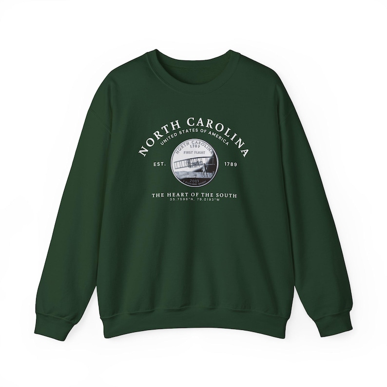 North Carolina Shirt, North Carolina Gift, North Carolina Sweatshirt, Soft and Comfortable Sweatshirt, North Carolina Quarter image 5