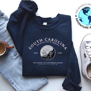 South Carolina Shirt, South Carolina Gift, South Carolina Sweatshirt, The Palmetto State, Soft Sweatshirt, South Carolina Quarter