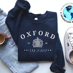 Oxford Sweatshirt, Oxford University, England Shirt, United Kingdom, Oxford shirt, United Kingdom England, Oxford UK shirt, UK Shirt