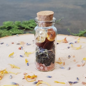 Happiness Spell Jars, Spell Bottles, Intention Jars, Intention Bottles, Witch Bottle, Witchy Gift, Altar Supplies, Bottle Spells, Magic Jars