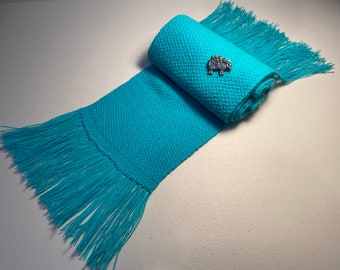 Handwoven Turquoise Scarf