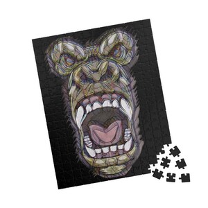 Dominant Gorilla, Gorilla Puzzle, Screaming Ape, Silverback Game, Alpha Male, Alpha Female, Jungle Puzzle, Puzzle Fun, Gorilla Lovers