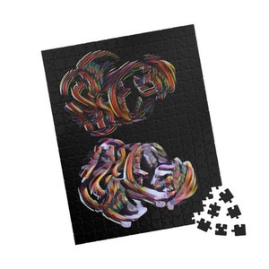 Dueling Gorillas, Gorilla Puzzle, Battling Apes, Silverback Game, Alpha Male, Alpha Female, Wilderness Puzzle, Gorilla Lovers, Wildlife