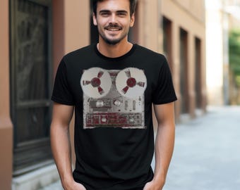 Vintage T-Shirt, Reel-to-Reel Tee, Music Lovers Top, Audiophile T-Shirt, Music Collectors, Analog, Music Recording, Sound Recorder, Dad Lift