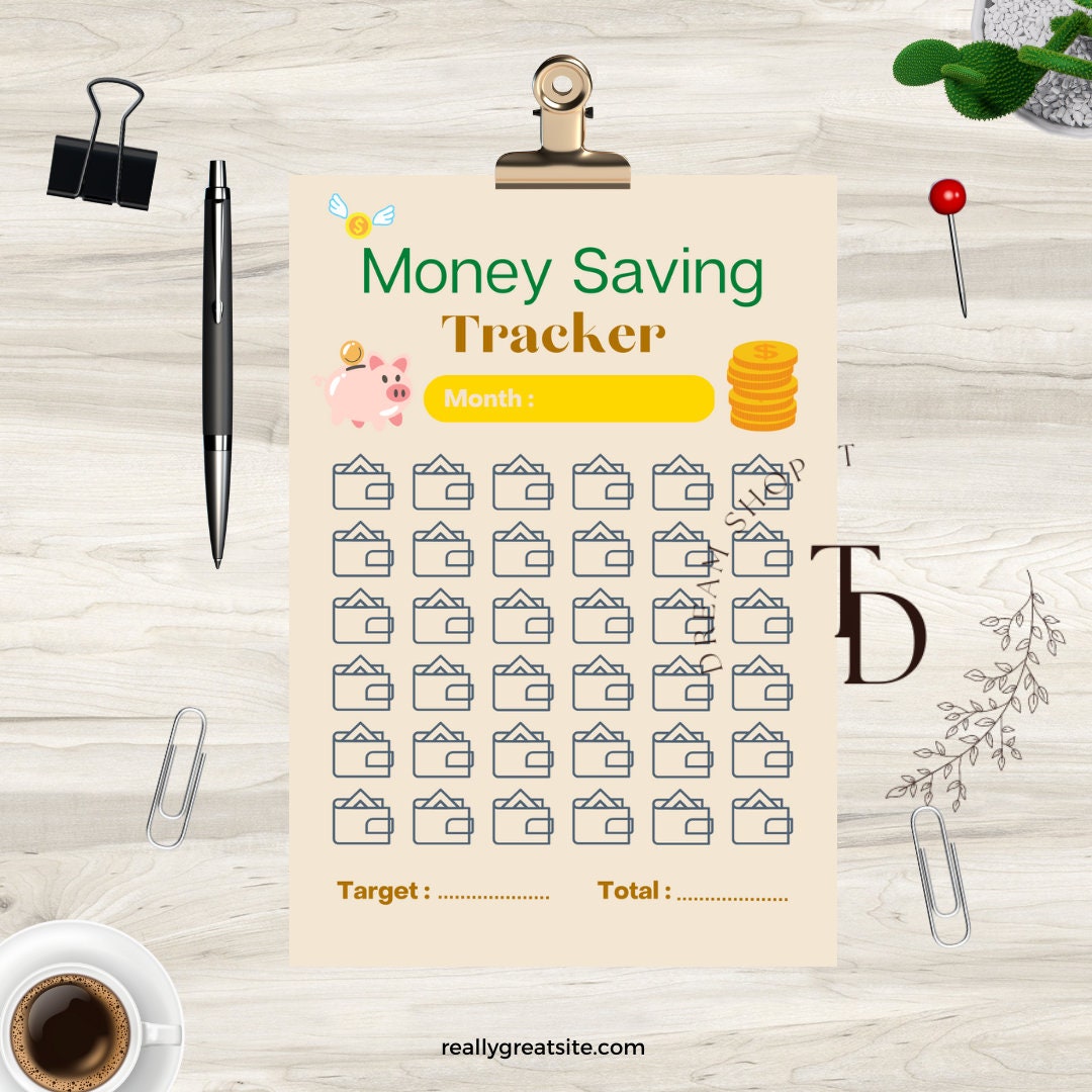 Playful Money Saving Tracker, Printable Money Saving Tracker, Funny ...