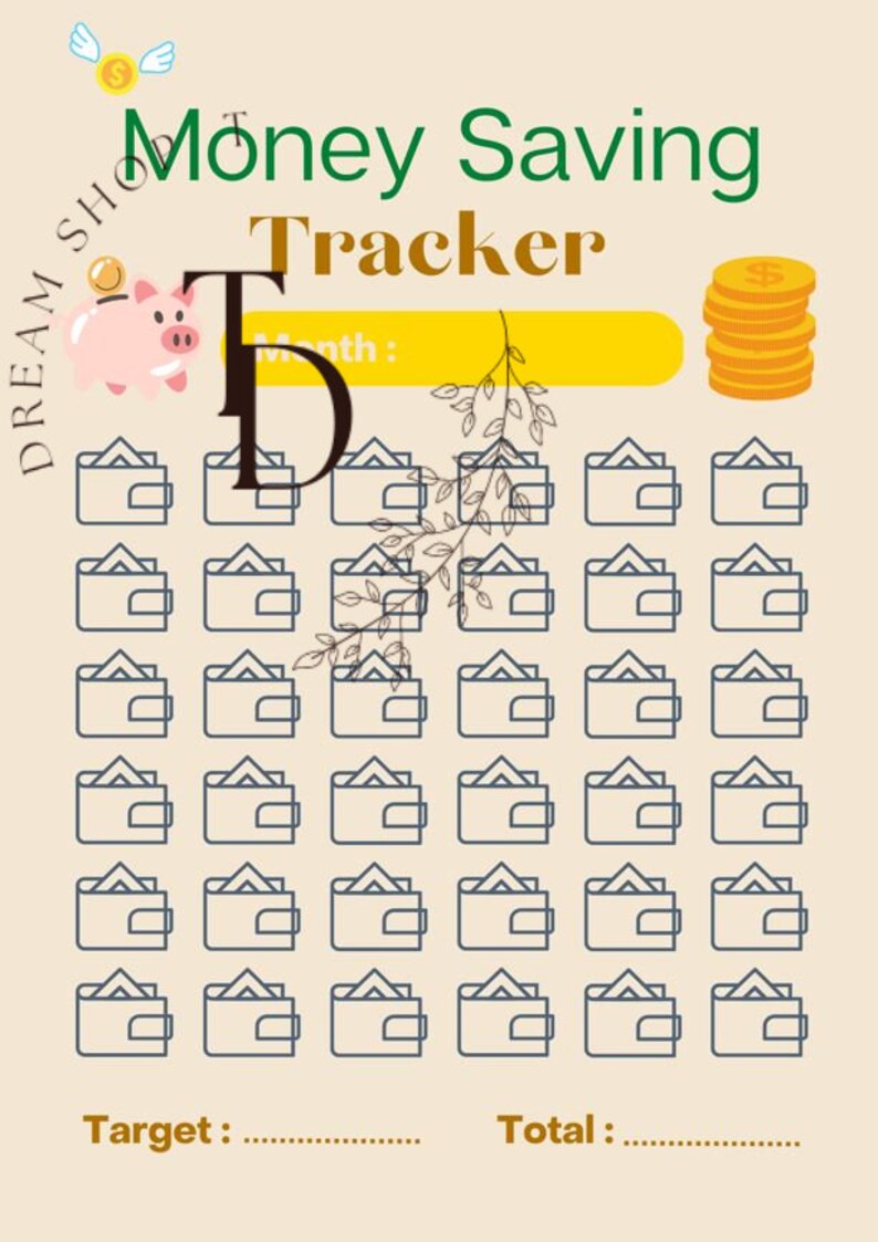 Playful Money Saving Tracker, Printable Money Saving Tracker, Funny ...