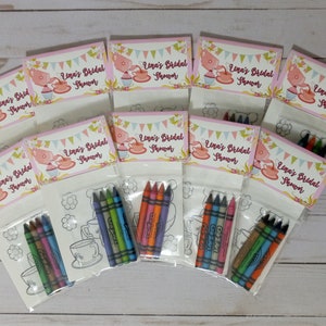 Tea Party Mini Coloring Books, Party Favors, Birthday Parties, Tea Party