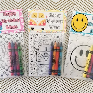 Smiley Face & Groovy Party Mini Coloring Books, Party Favors, Birthday Parties, Smiley Face, Groovy