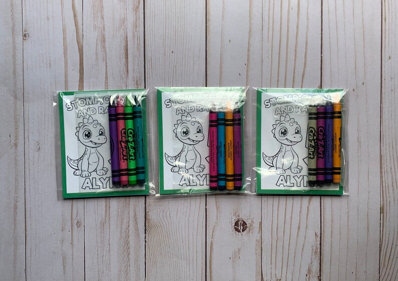 Dinosaur Themed Party Mini Coloring Books Party Favors - Etsy