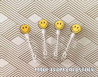 Smiley Face Party Mini Bubbles, Party Favors, Birthday Parties, Smiley Face Party