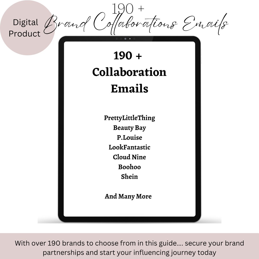 190 Instagram Influencer Brand Email List, Brand Contact List for