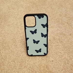 Blue Monarch Butterfly iPhone 12/12 Pro Case, Butterfly Case, Butterfly Aesthetic, Butterfly Lover Gift, Oops Case, Sublimation Mess Up Case