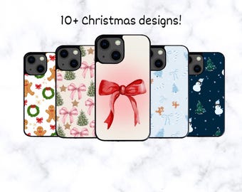 Christmas phone case, snowman cute, candy cane, gingerbread, xmas wreath, coquette bow, stocking stuffer, xmas lover, santa hat, mug