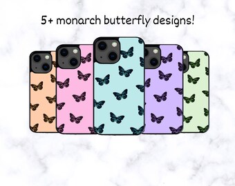 Monarch Butterfly iPhone Case, Cute Monarch Butterflies, Butterfly Phone Case, Aesthetic Butterfly Phone Case, Cute Flying Butterflies Case