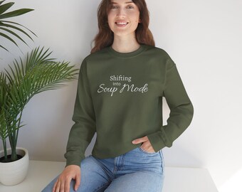 Cosy Soup Mode sweatshirt met ronde hals - comfortabele herfstkleding