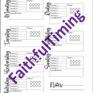 Optavia Meal Planner