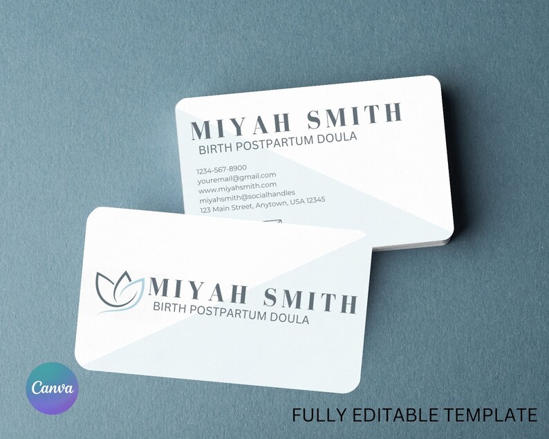 Doula Rack Card Examples Editable Birth Doula Business Card, Doula Marketing Materials, Editable ...