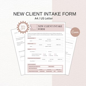 Doula Client Intake Form, New Client Intake Form, Doula Handouts, New Client File, Doula Forms, Doula Intake Questionnaires, Printable Doula