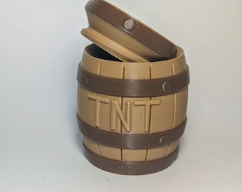 Pirate/TNT Barrel Geocache (3D Printed, Various Colors)