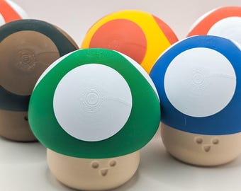 Mushroom Geocache (3D Printed, Various Colors)
