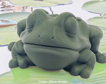 Bullfrog Geocache (3D Printed, Various Colors)