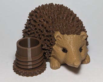 Hedgehog Geocache (3D Printed, Various Colors)