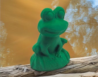 Happy Frog Geocache (3D Printed, Various Colors)