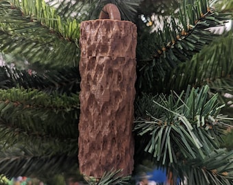 Hanging Log Geocache (3D Printed, Various Colors)