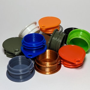 Geocaché con forma de tapa de botella (impreso en 3D, varios colores)