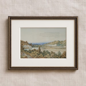 Romanos 12:2 Arte de parede cristã vintage | Pintura a óleo com versículos bíblicos "Renew Your Mind", impressão artística de paisagem de outono suave, decoração com escrituras