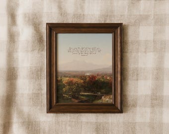 Romans 15:13 Benediction Autumn Bible Verse Wall Art | Christian Vintage Wall Art, Cozy Fall Landscape Scripture Prints