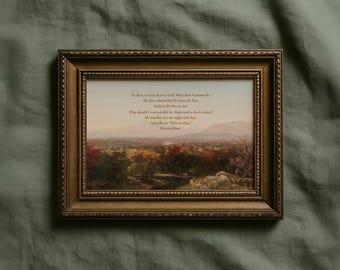 Such Is His Love Vintage Christian Wall Art | Horatius Bonar Quote Oil Painting, Antique Autumn Landscape Print, Christian Home Decor