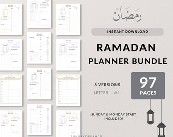 Ramadan Printable Planner, Ramadan Gift, 2023 Ramadan Planner, Muslim Planner, Planner PDF, Ramadan Printable, Islamic Planner, Letter/A4
