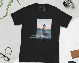 Stoic Marcus Aurelius Quote / Feather - Short-Sleeve Unisex T-Shirt