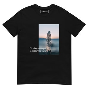 Stoic Marcus Aurelius Quote / Feather - Short-Sleeve Unisex T-Shirt