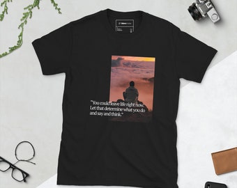 Stoic Marcus Aurelius Quote / Man & Sky - Short-Sleeve Unisex T-Shirt