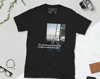 Stoic Seneca Quote / Sailing - Short-Sleeve Unisex T-Shirt