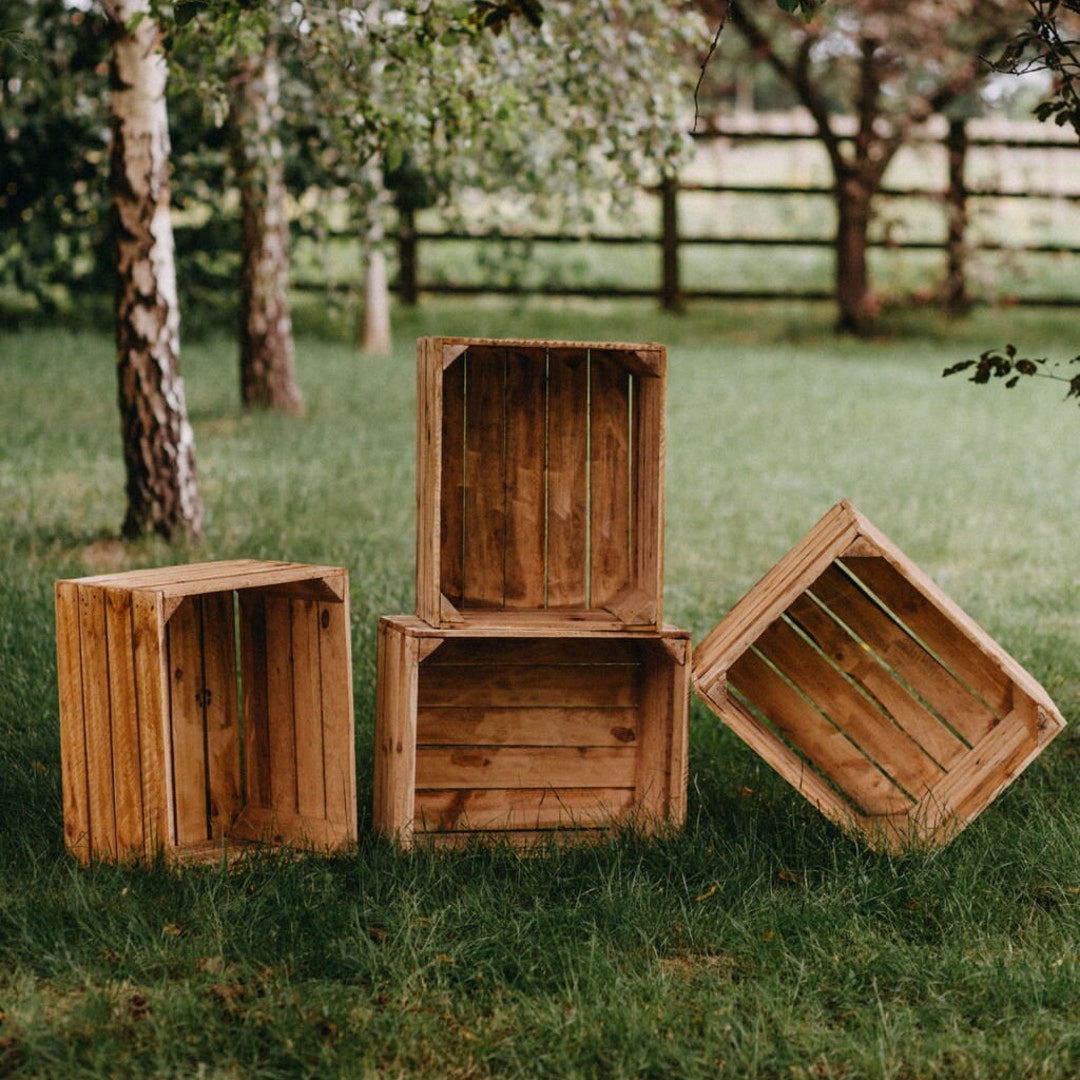 Vintage Apple Crates. Handcrafted Wooden Fruit Boxes. for Etsy UK
