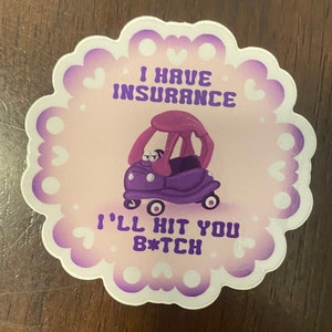 Verzekeringssticker| Auto| Grappige sticker