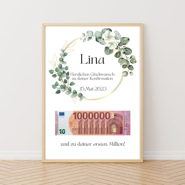 Money gift for communion | Communion Card Girl/Boy | Personalizable money gift for communion | gift | PDF | godchild