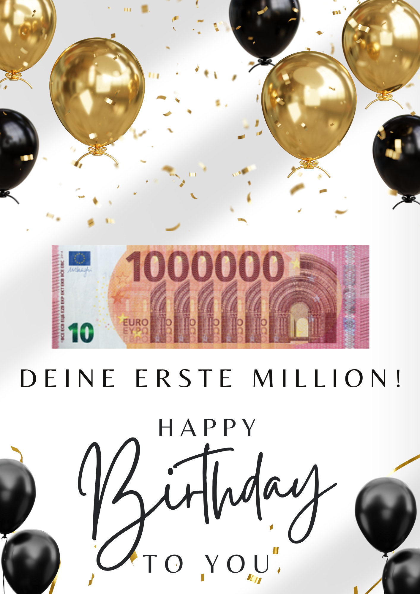 Geldgeschenk Geburtstag Personalisierbar Ballons Geburtstagskarte Geld