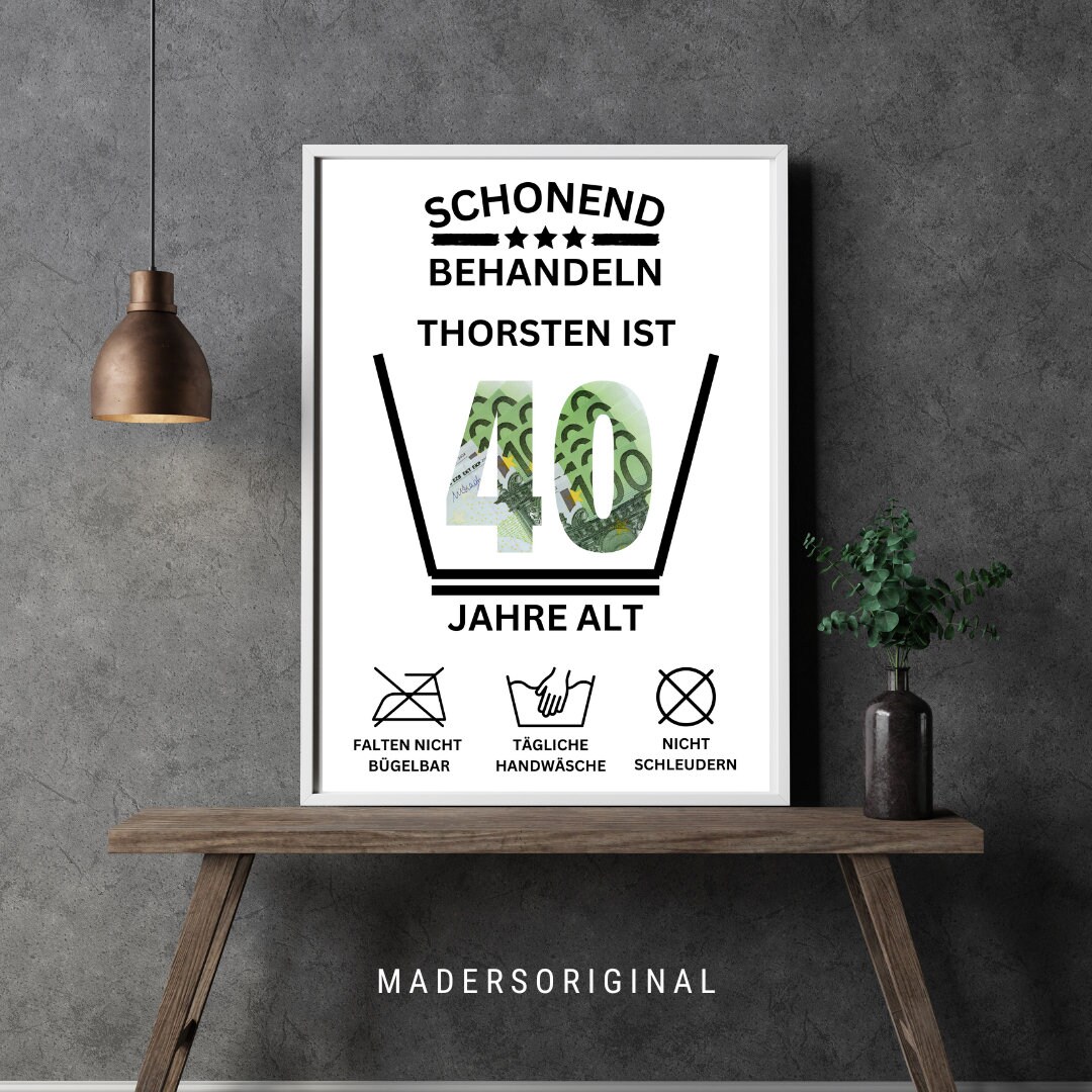 Geldgeschenk 30. Geburtstag I Geschenk personalisiert Geld runder