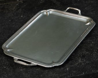 Christofle Silverplate Two-Handled Tray, Art Deco, Circa 1935