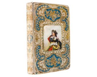 1856 French History Cartonnage Prize Book Bertrand du Guesclin Mame