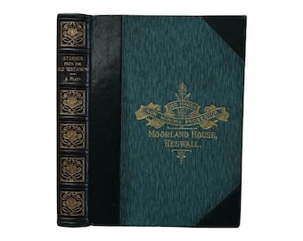 1908 Old Testament Stories, Art Nouveau Leather School Prize Binding
