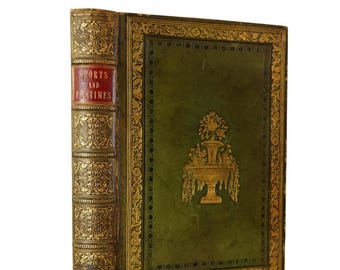 1845 Joseph Strutt Sports & Pastimes of England Green Calf *AS-IS*