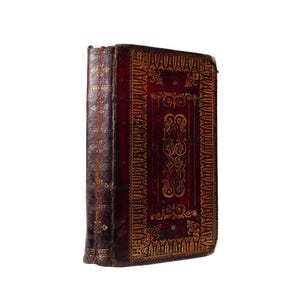 1840 Livre de prières catholique portugais plein cuir