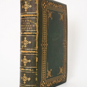 1869 Poetas del siglo XIX Libro ilustrado en piel imagen 5